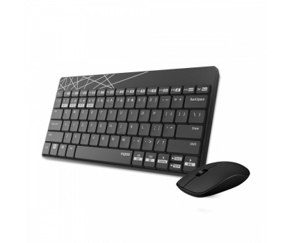 Zestaw (Mysz + Klawiatura) RAPOO Zestaw bezprzewodowy MULTI-MODE 8000M czarny